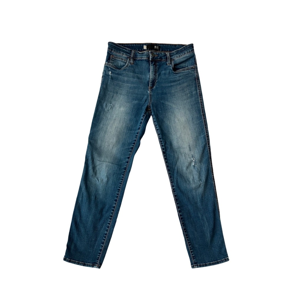 Kut From The Kloth Womens‎ Jeans Size 10 Blue Wash Distressed Skinny Leg